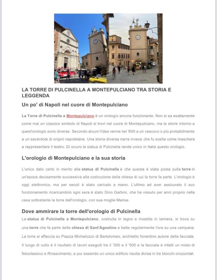 Pulcinella Appartamento Tipico Centro Storico Montepulciano Stazione 외부 사진